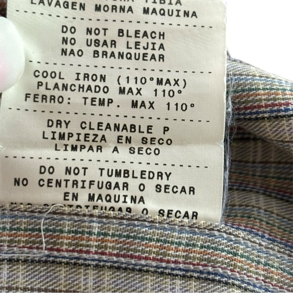 ERMENEGILDO ZENGA | Men’s Tan Plaid Button down Shirt Beige Gray Xl - Picture 8 of 10